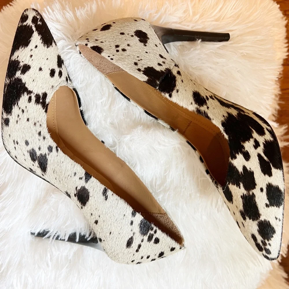 IRO Milos Calf Hair Animal Print Pumps Size 38